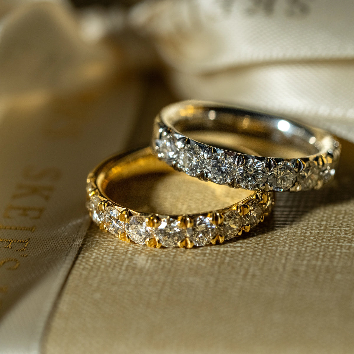 French Cut Diamond Bands