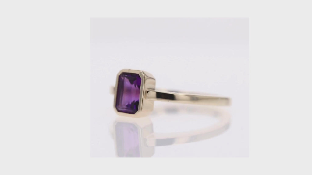 Brilliance 925 Sterling Silver Genuine Amethyst and Created White Sapphire  Bypass Ring - Walmart.com