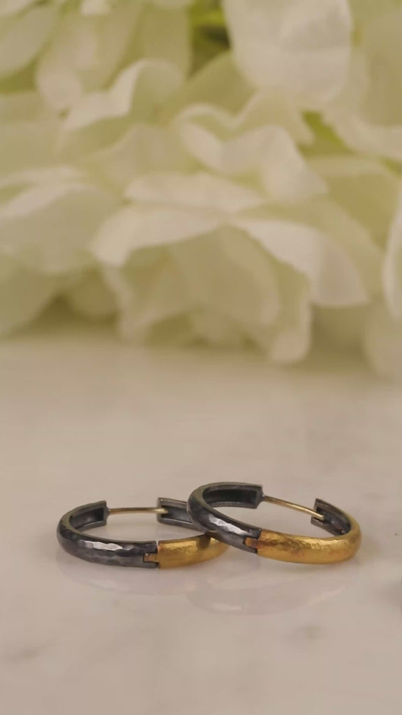 video of gold and black earrings with different variations