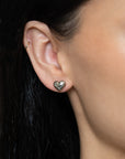 Silver Puffed Heart Stud Earrings - Skeie's Jewelers