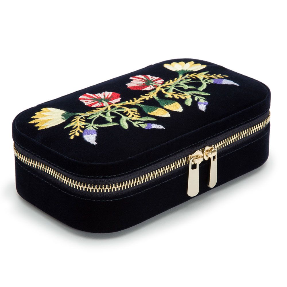 WOLF 1834 "Zoe" Travel Zip Case Indigo - Skeie's Jewelers