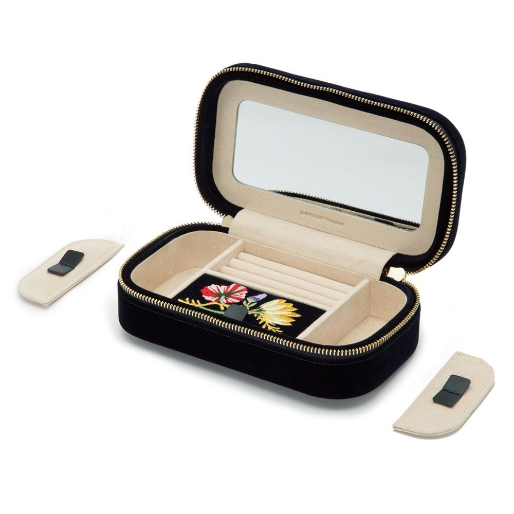 WOLF 1834 "Zoe" Travel Zip Case Indigo - Skeie's Jewelers