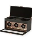 WOLF Axis Triple Watch Winder With Storage - Skeie's Jewelers