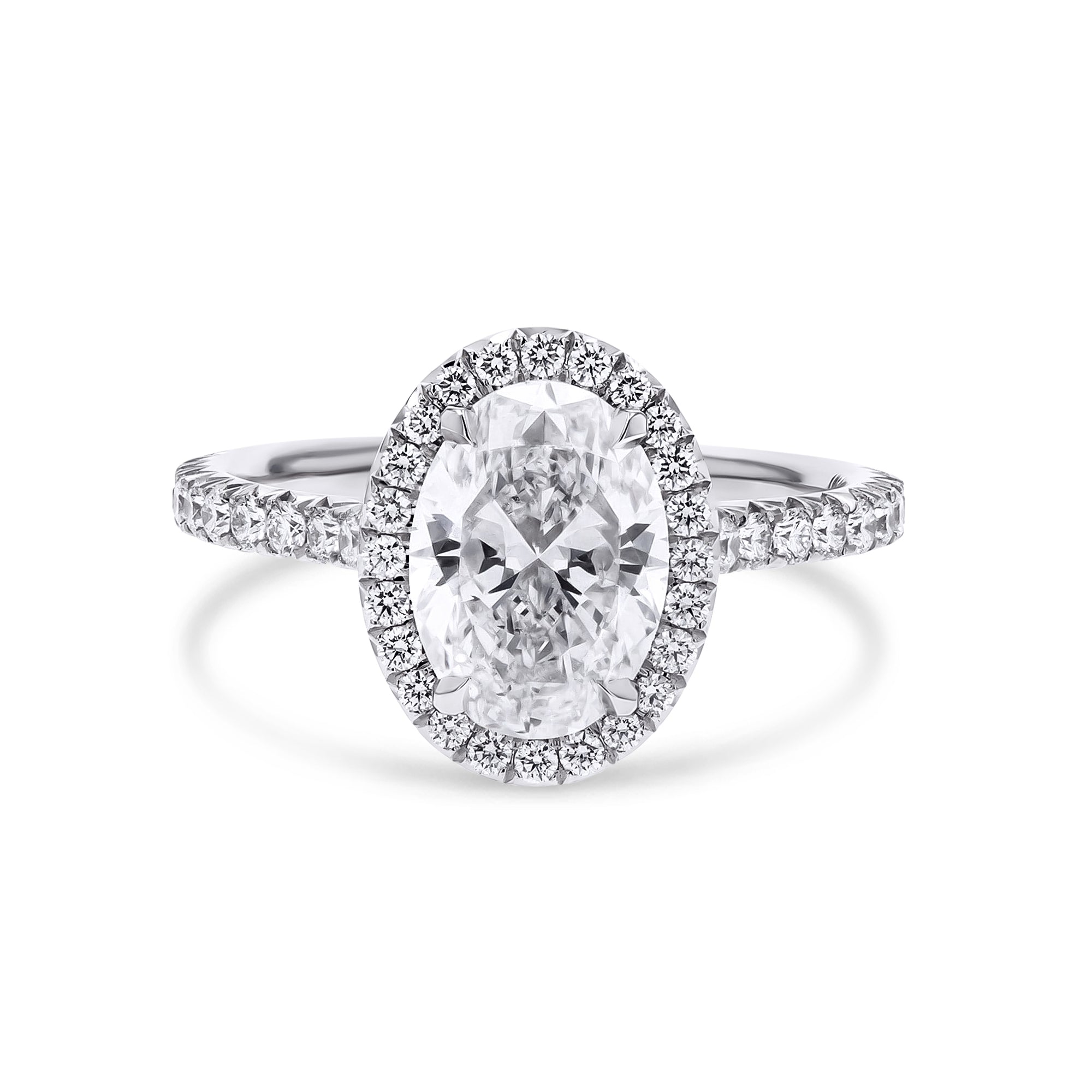 The Rahaminov Oval-Cut Halo Engagement Ring - Skeie's Jewelers