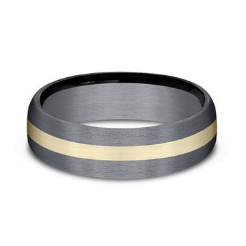 Benchmark 14k Gold & Tantalum 6.5mm Men's Wedding Band - Skeie's Jewelers