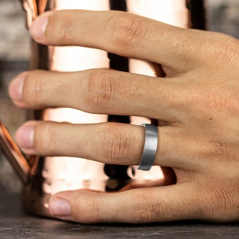 Tantalum and Rose Gold Satin Classic Band