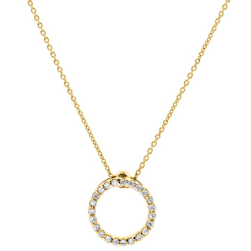 Roberto Coin Circle Pendant Necklace with Diamonds