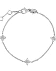 Roberto Coin 3-Station Diamond Flower Bracelet - Skeie's Jewelers