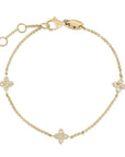 Roberto Coin 3-Station Diamond Flower Bracelet - Skeie's Jewelers