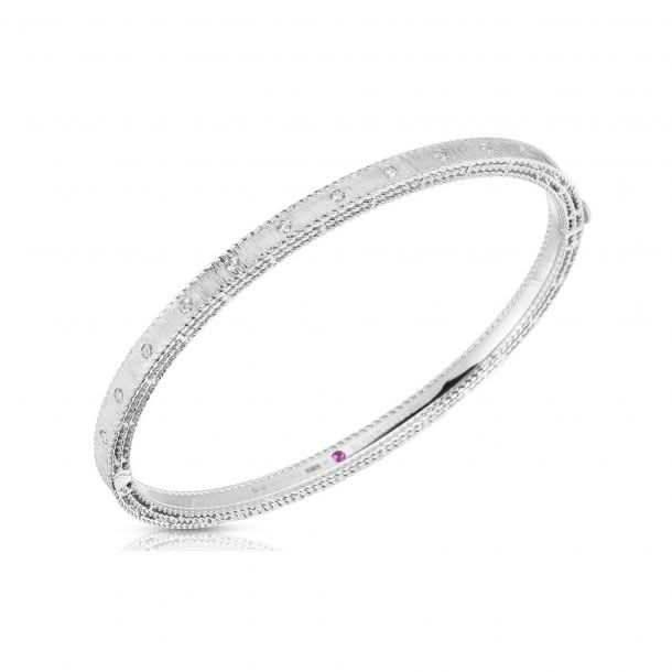 Roberto Coin White Gold Diamond-Set Princess Bangle - Skeie's Jewelers