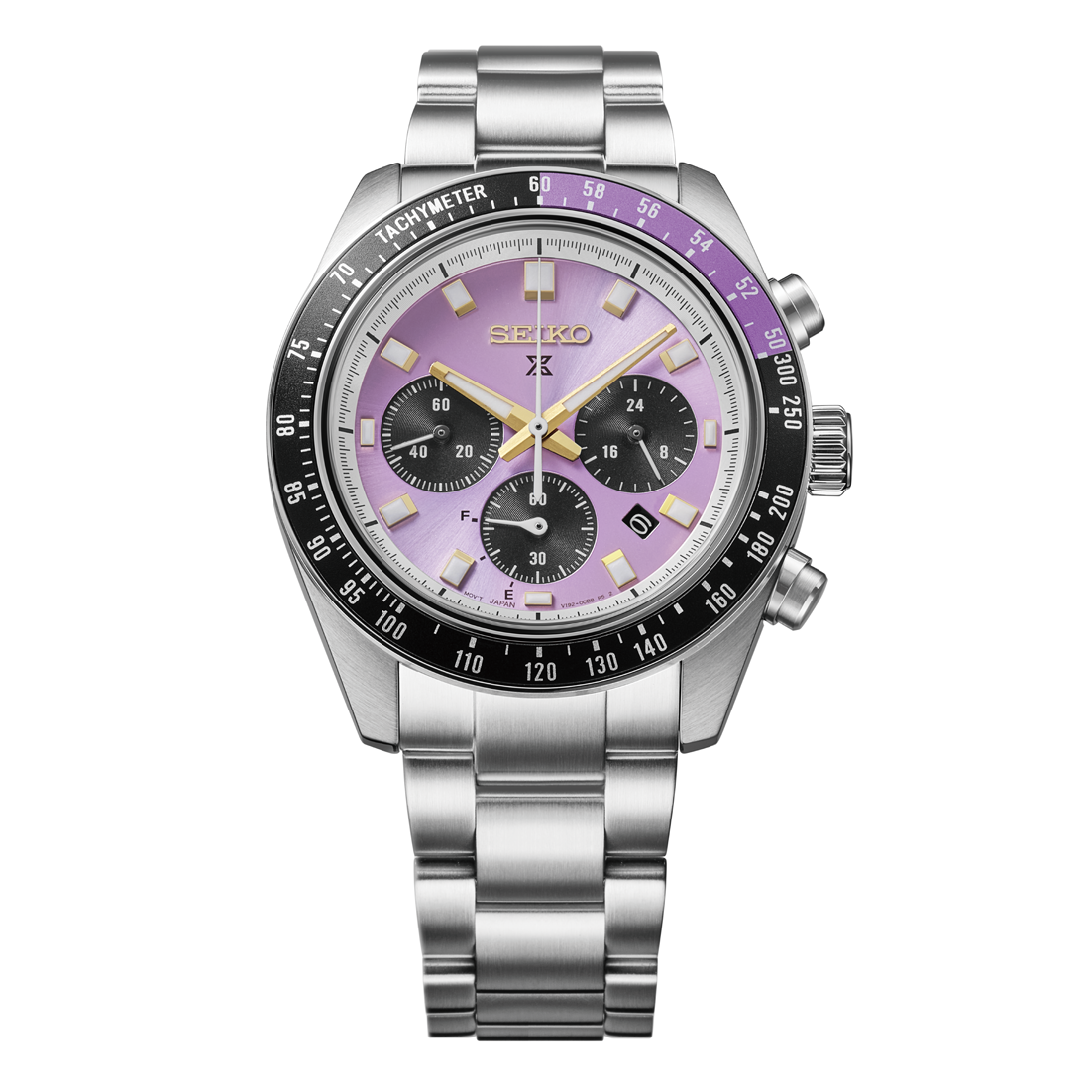 Seiko Prospex Speedtimer HBJ005 purple dial 145th anniversary alternate watch photograph