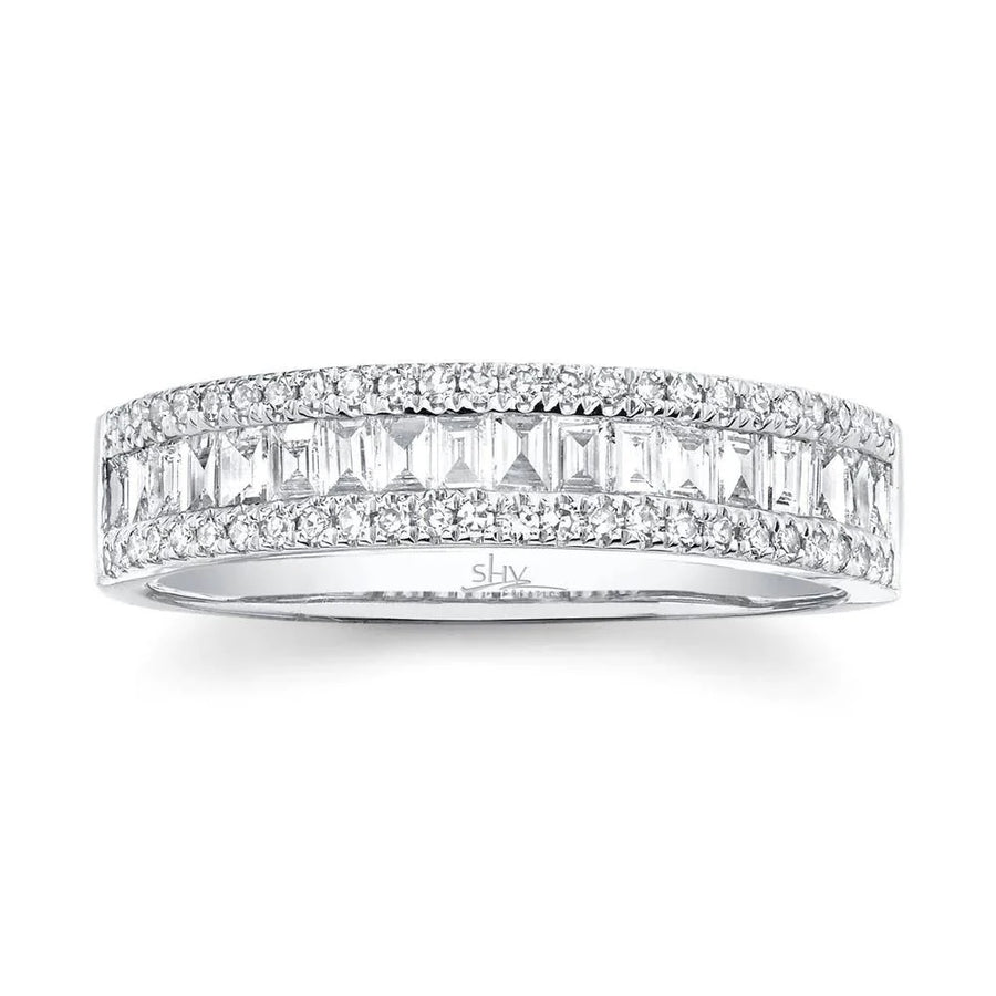3-Row Baguette Diamond Ring by Shy Creation - Skeie's Jewelers