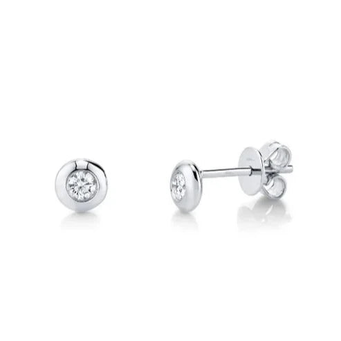 Shy Creation Diamond Bezel Studs