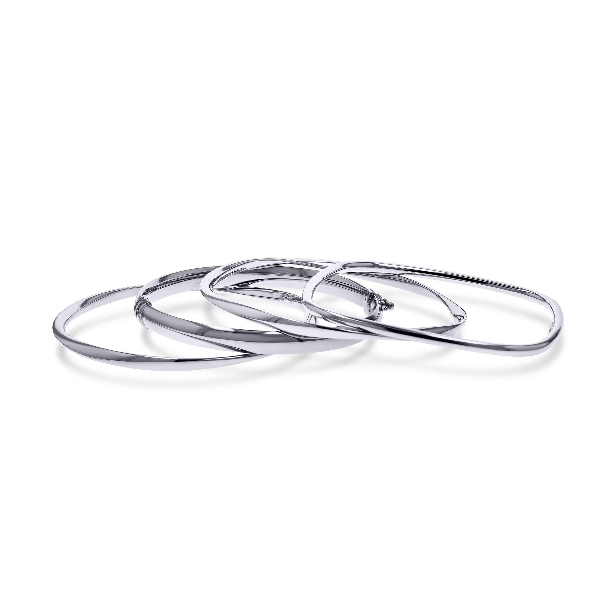 Silver Twist Bangle Bracelets - Skeie's Jewelers
