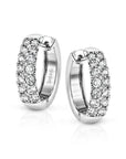 Pave-Diamond White Gold Huggies by Simon G - Skeie's Jewelers