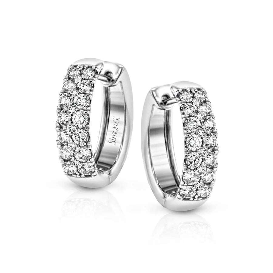 Simon G. Diamond Huggie Hoop Earrings