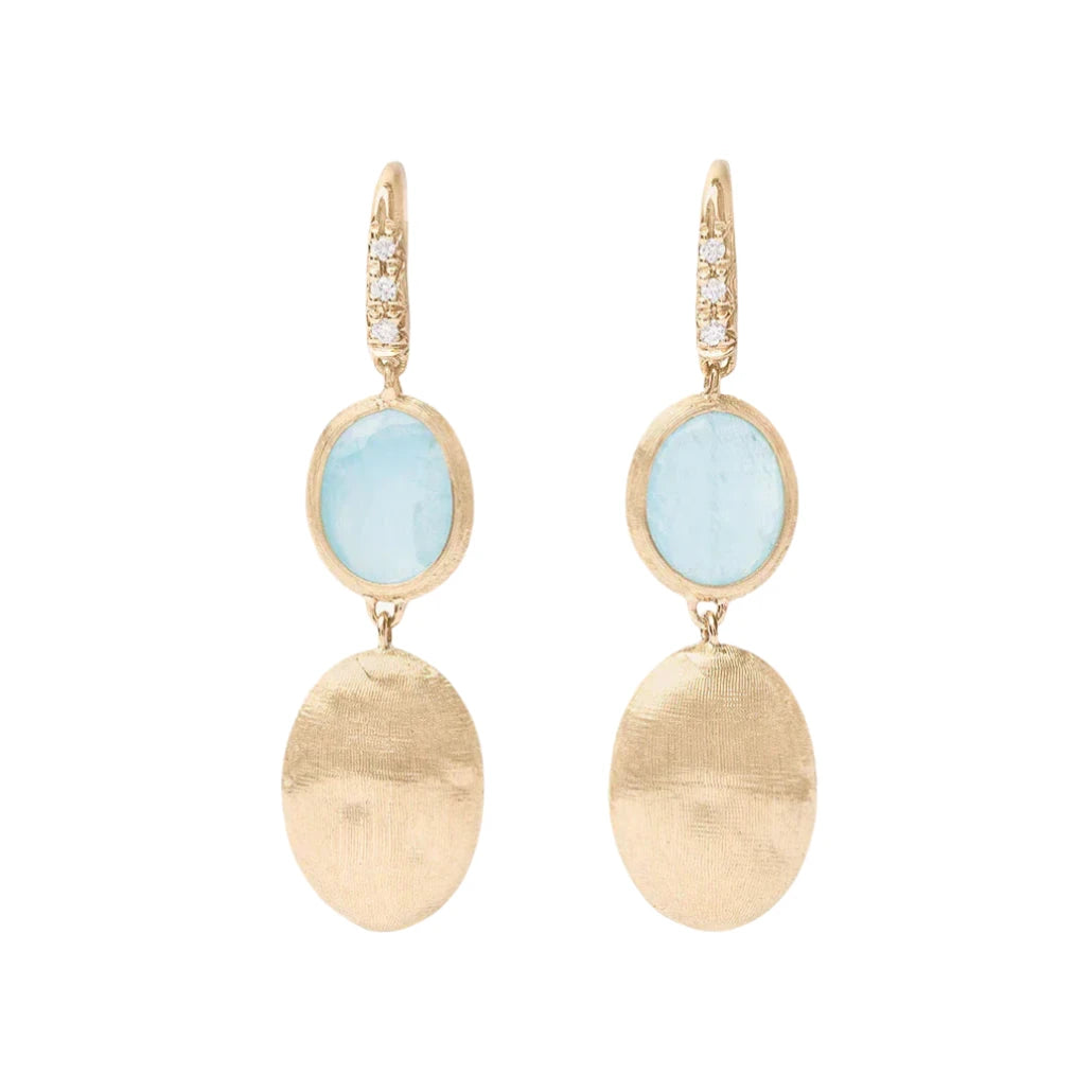 Marco Bicego® Aqua & Diamond Dangle Earrings