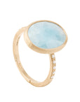 Marco Bicego® Siviglia Collection Aqua & Diamond Side Stone Ring - Skeie's Jewelers