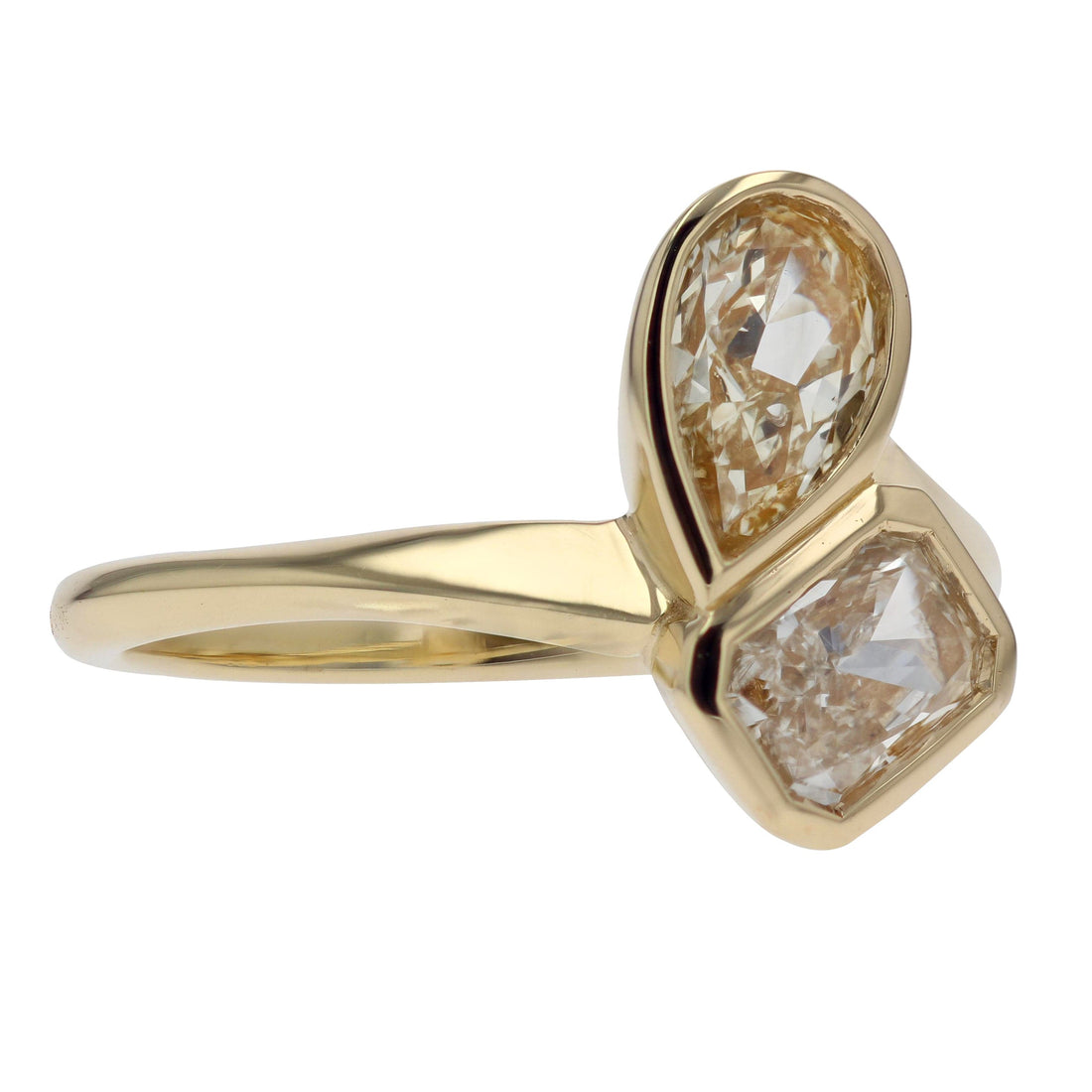 Fancy Yellow & Natural Diamond Toi et Moi Engagement Ring - Skeie's Jewelers