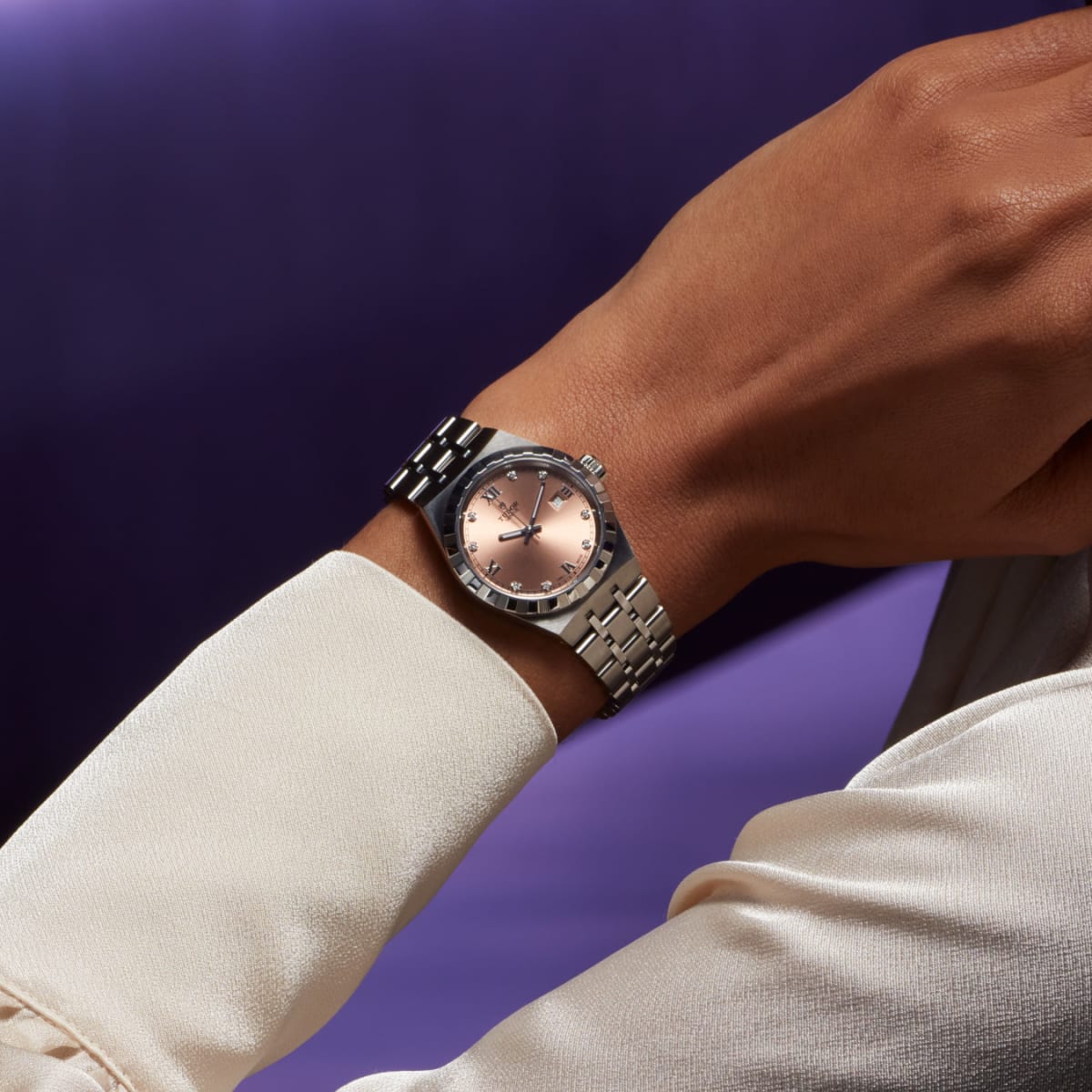 Tudor Royal 28mm Salmon Diamond Dial Steel Case - M28300-0010 - Skeie's Jewelers