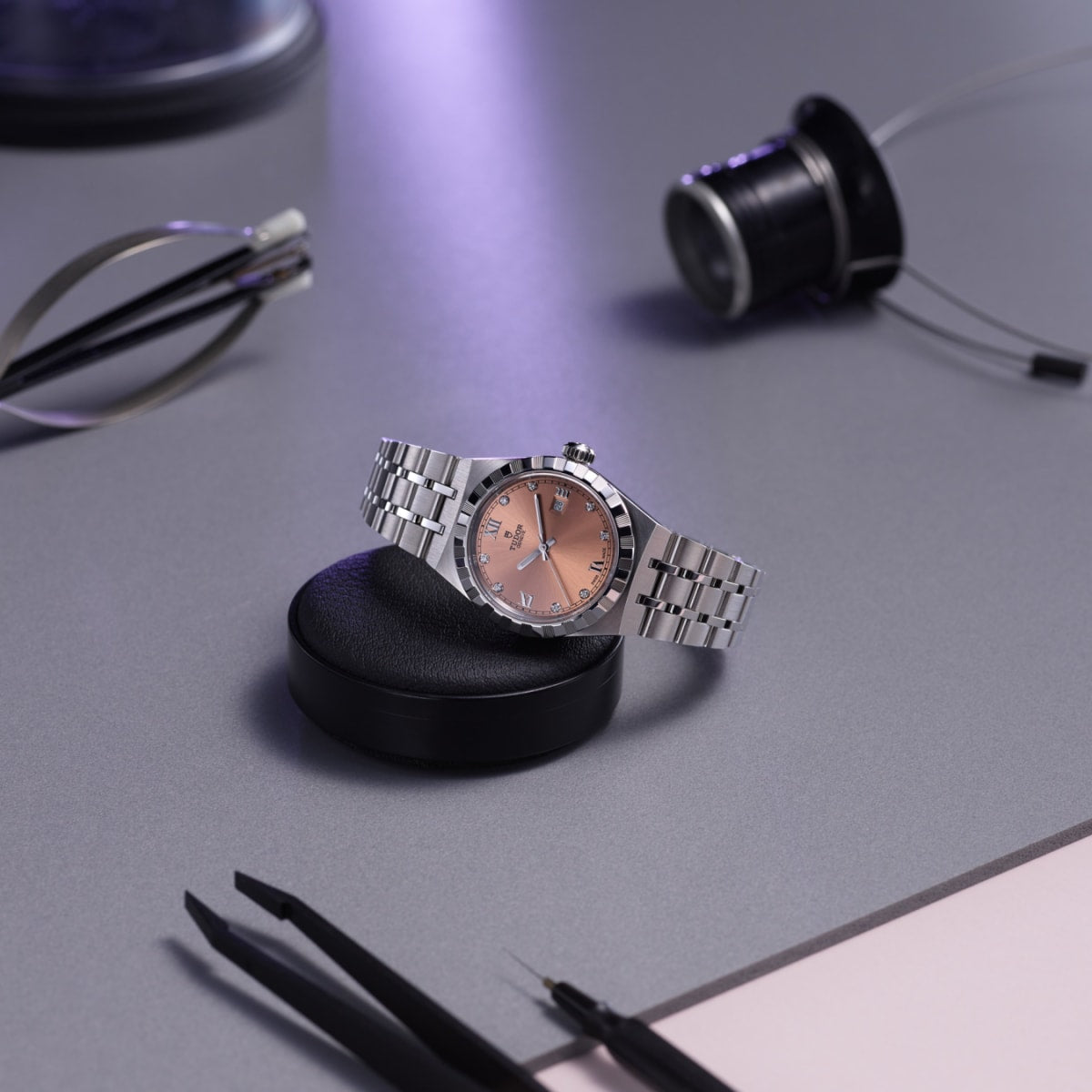 Tudor Royal 28mm Salmon Diamond Dial Steel Case - M28300-0010 - Skeie's Jewelers