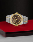 TUDOR Royal 34mm Chocolate Brown Roman Dial Steel and Yellow Gold Case- M28403-0008 - Skeie's Jewelers