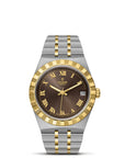 TUDOR Royal 34mm Chocolate Brown Roman Dial Steel and Yellow Gold Case- M28403-0008 - Skeie's Jewelers