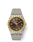 TUDOR Royal 34mm Chocolate Brown and Diamond Dial Steel and Yellow Gold Case-M28403-0009 - Skeie's Jewelers
