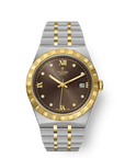 TUDOR Royal 38mm Chocolate Brown and Diamond Dial Steel and Yellow Gold Case-M28503-0008 - Skeie's Jewelers