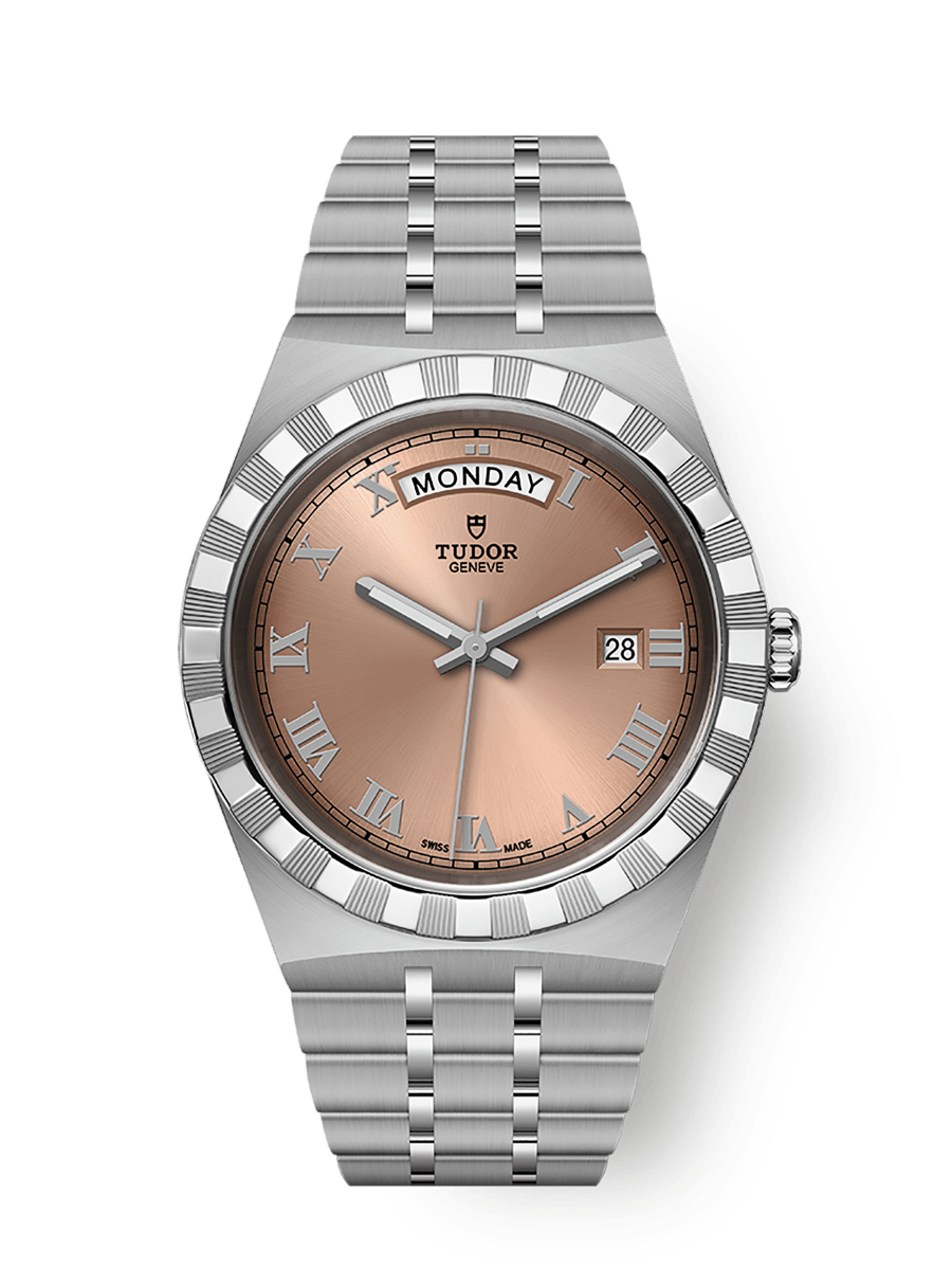 TUDOR Royal 41mm Salmon Roman Steel Case-M28600-0009 - Skeie's Jewelers