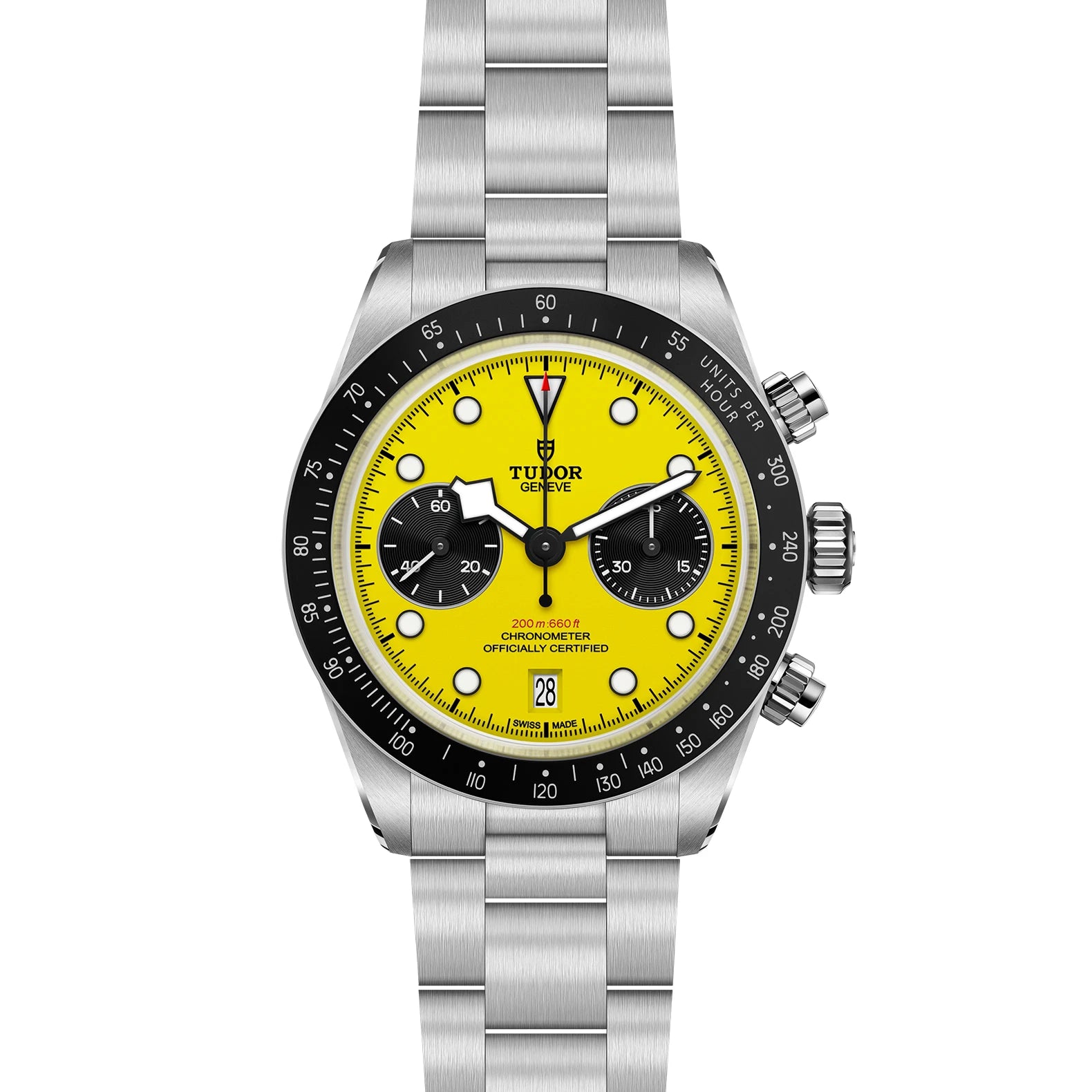 Tudor Black Bay Chrono 39mm Steel Colored Dial Dial - Bracelet Detail Open