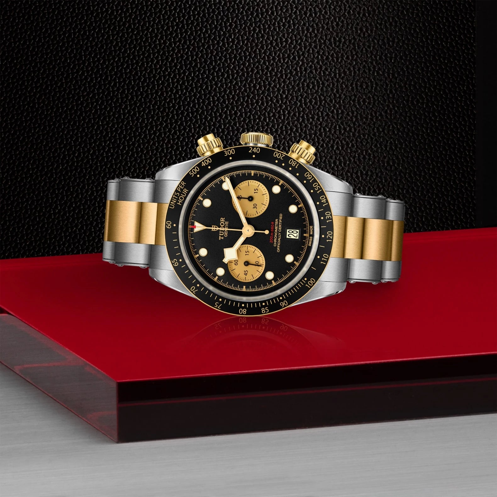 TUDOR Black Bay Chrono S&amp;G 41mm Black Dial - M79363N-0001 On Display - Skeie's Jewelers
