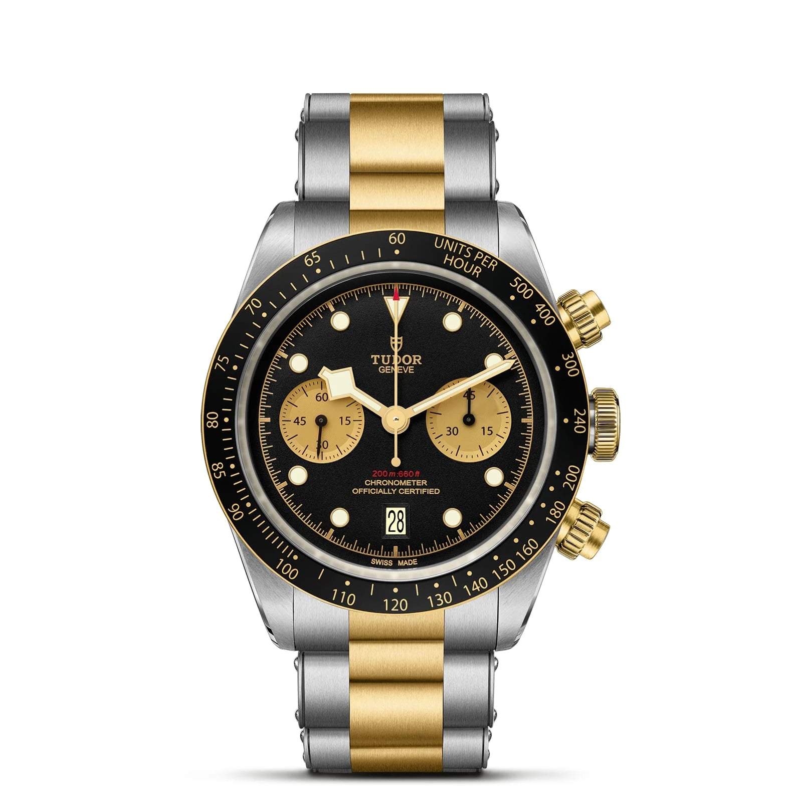 TUDOR Black Bay Chrono S&amp;G 41mm Black Dial - M79363N-0001 Closed Bracelet - Skeie's Jewelers