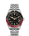 Silver Tudor with black and red dial -  M25600TN-0001 upright on white background
