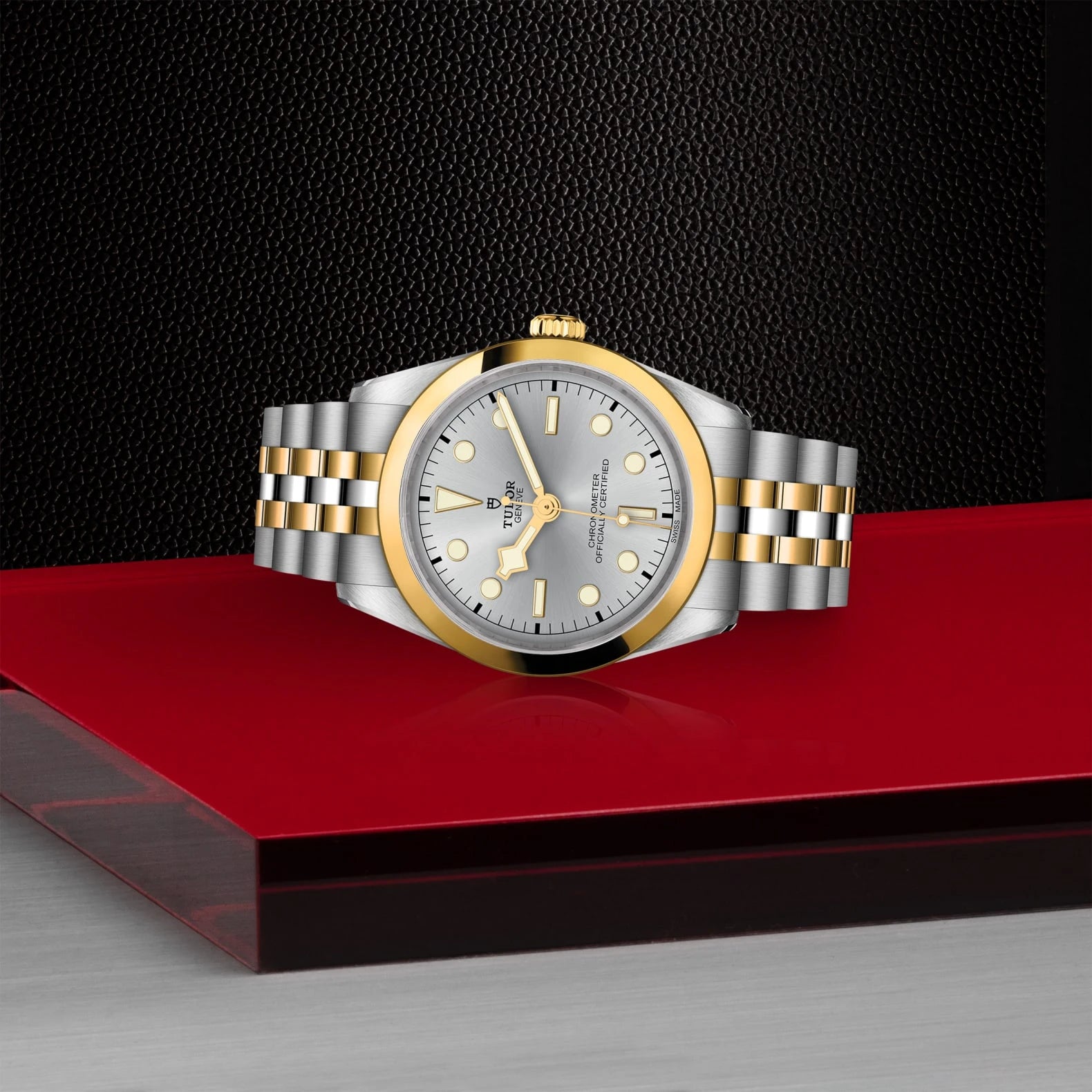 TUDOR Black Bay One S&amp;G 36mm Silver Dial - M79643-0002 On Display - Skeie's Jewelers