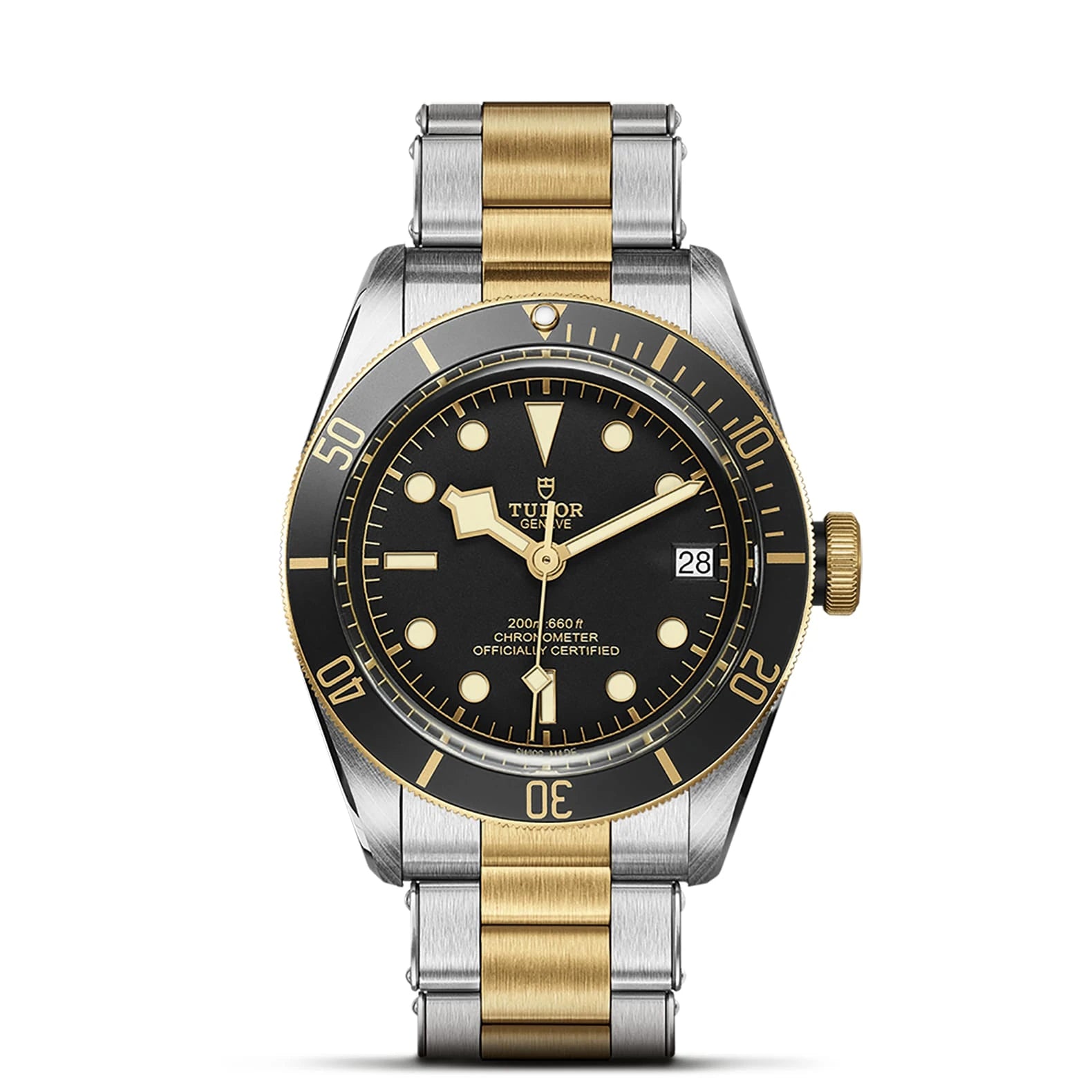 TUDOR Black Bay S&amp;G 41mm Black Dial - M79733N-0008 Closed Bracelet - Skeie's Jewelers