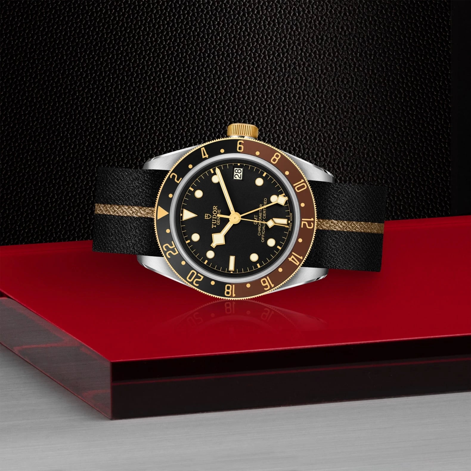 TUDOR Black Bay GMT S&amp;G 41mm Black Dial - M79833MN-0004 On Display - Skeie's Jewelers