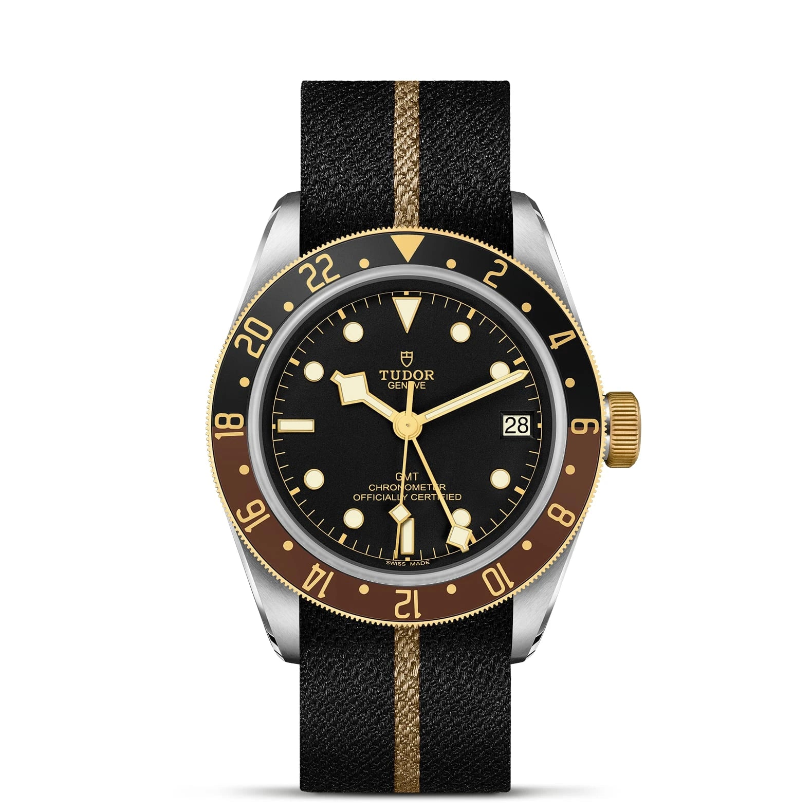 TUDOR Black Bay GMT S&amp;G 41mm Black Dial - M79833MN-0004 Closed Bracelet - Skeie's Jewelers