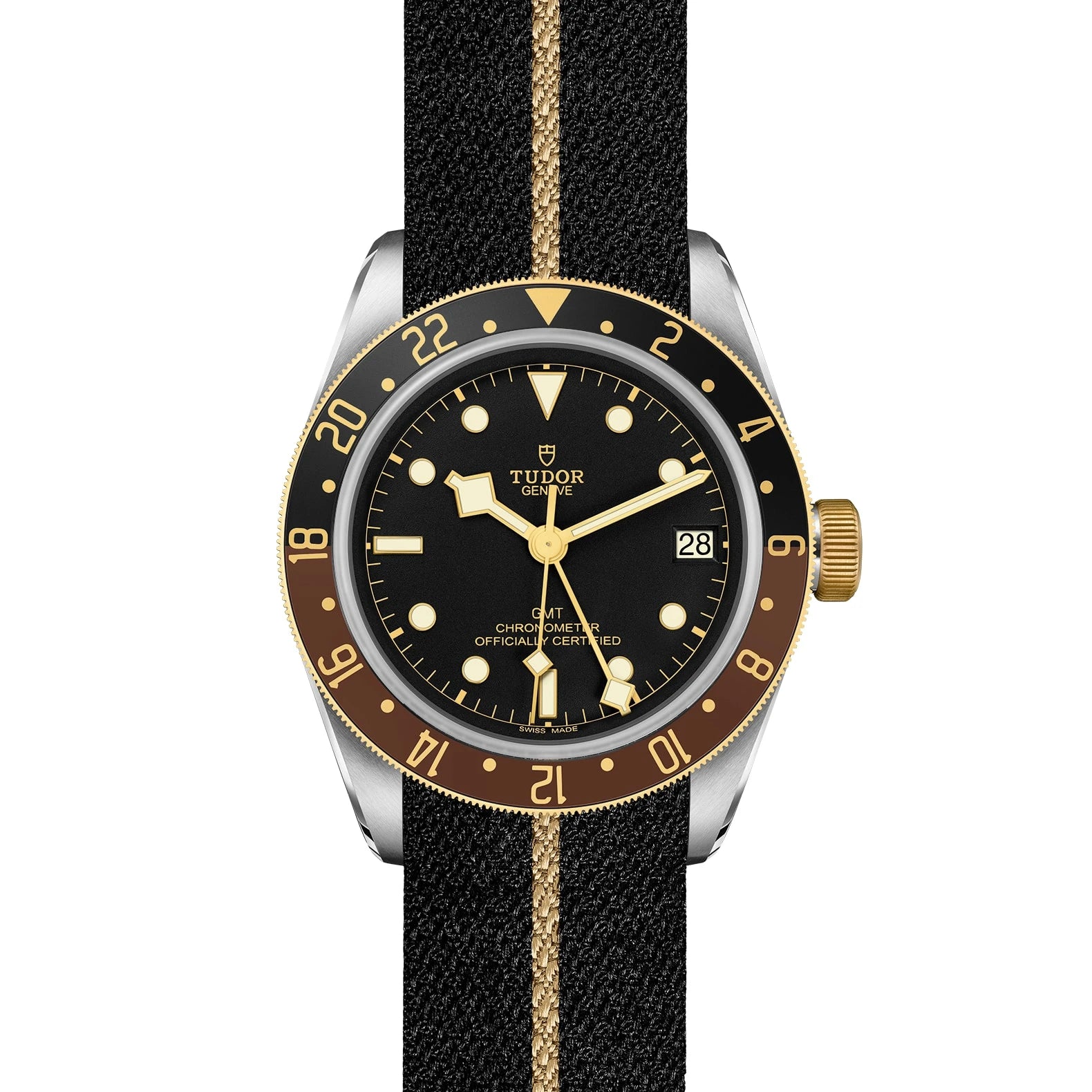 TUDOR Black Bay GMT S&amp;G 41mm Black Dial - M79833MN-0004 Open Bracelet - Skeie's Jewelers