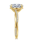 Gabriel & Co. 14K Yellow Gold Oval Diamond Engagement Ring - Skeie's Jewelers