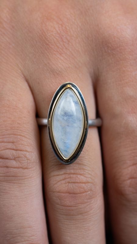 Marquise Moonstone Gem Drop Ring - Skeie's Jewelers