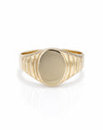 The Gold Ridged Signet Ring