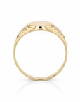 The Gold Ridged Signet Ring