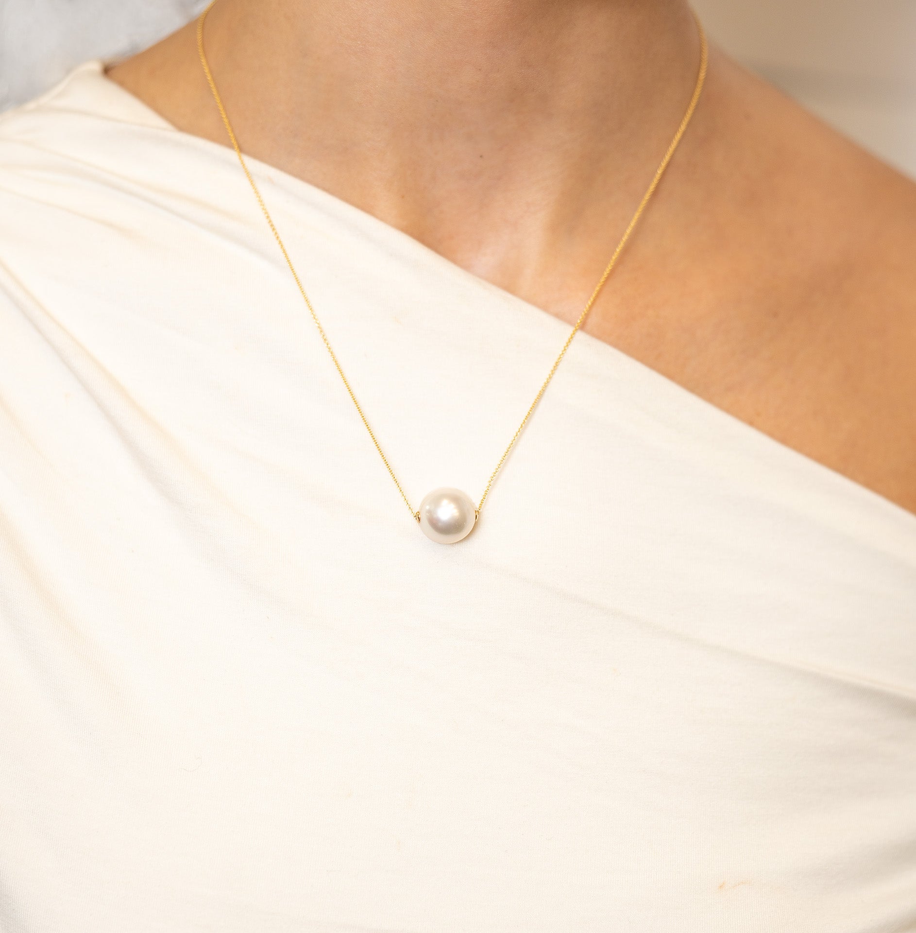 Floating Pearl Pendant Necklace - Skeie's Jewelers