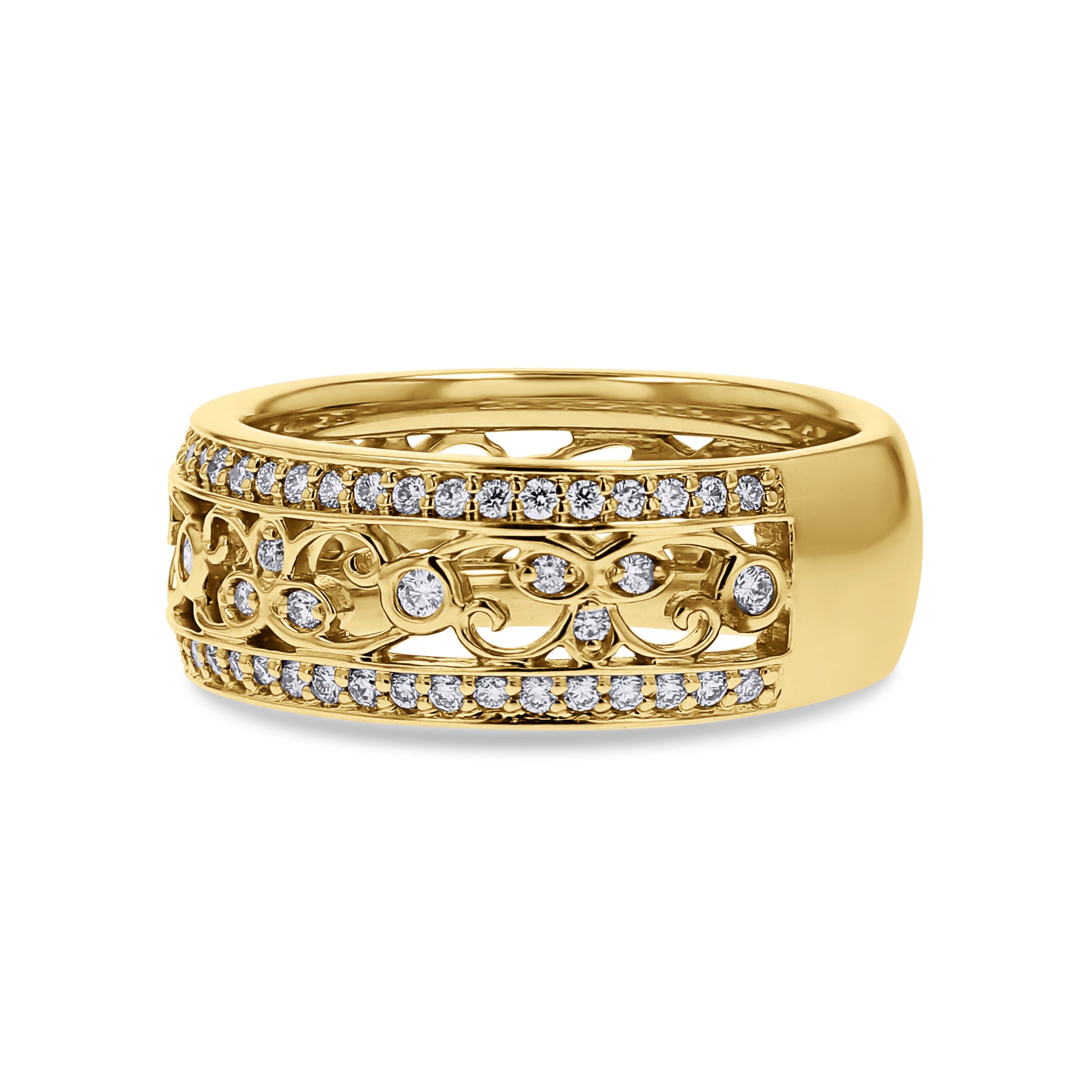 Vintage Scroll Design Diamond Anniversary Ring - Skeie's Jewelers