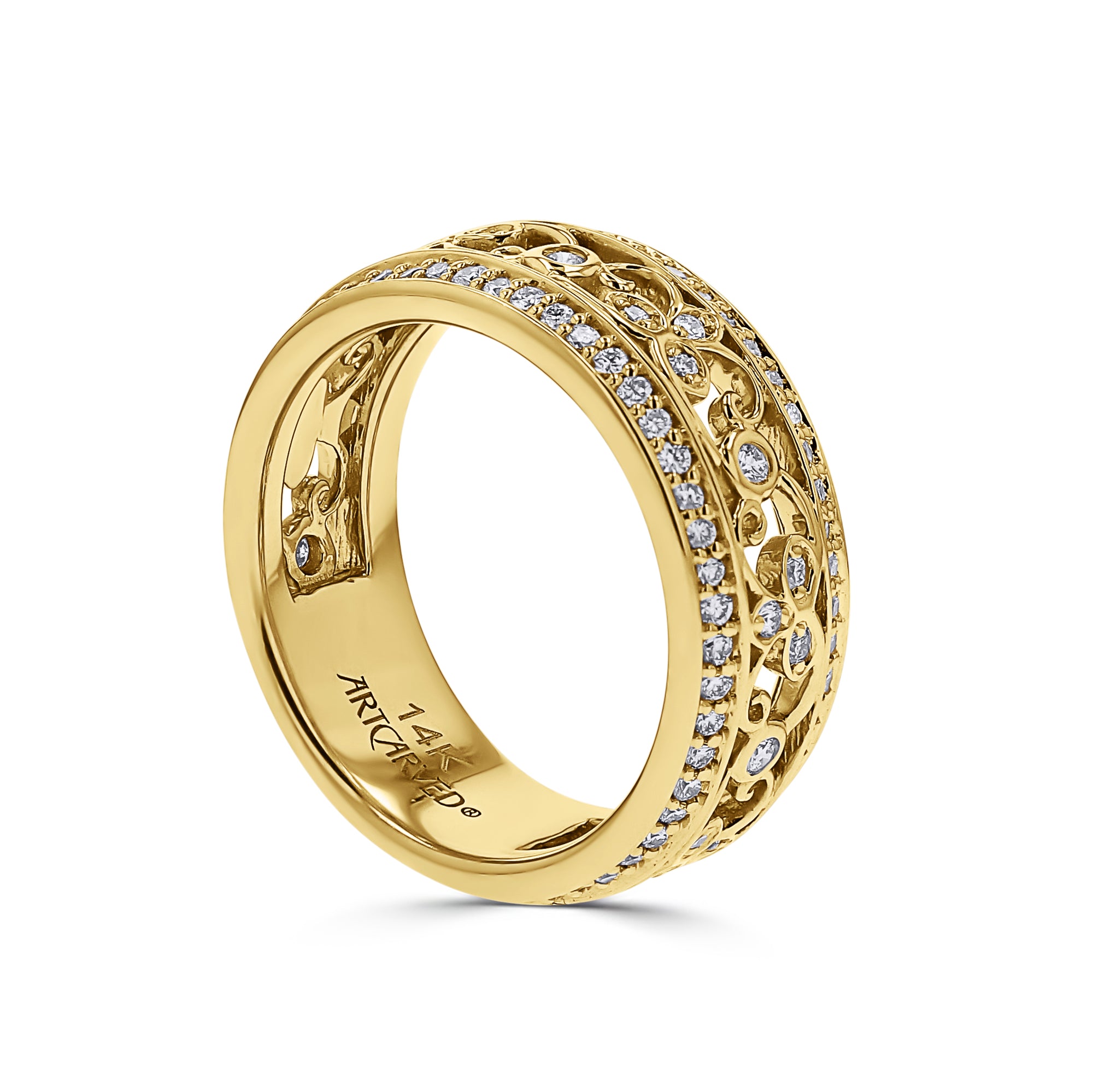 Vintage Scroll Design Diamond Anniversary Ring - Skeie's Jewelers