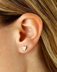 Yellow Gold Heart Stud Earrings by Carla | Nancy B. - Skeie's Jewelers