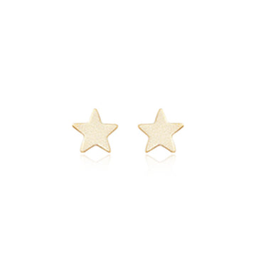 Yellow Gold Star Stud Earrings by Carla | Nancy B.