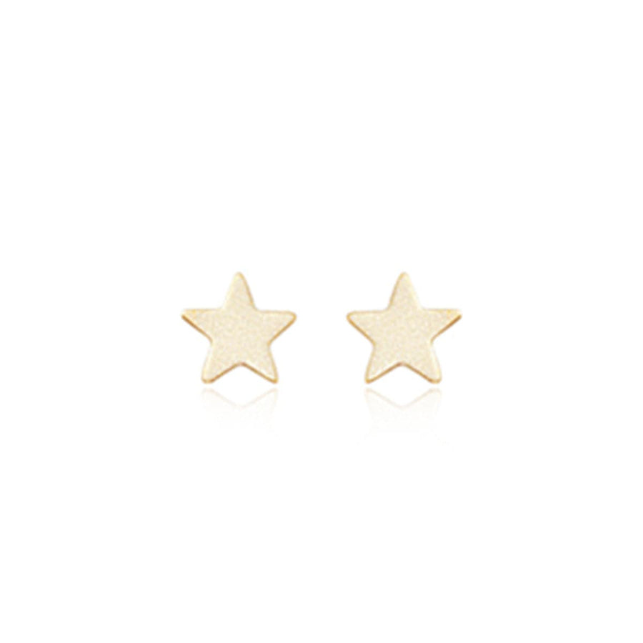 Yellow Gold Star Stud Earrings by Carla | Nancy B.