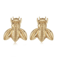 Yellow Gold Bee Stud Earrings by Carla | Nancy B. - Skeie's Jewelers